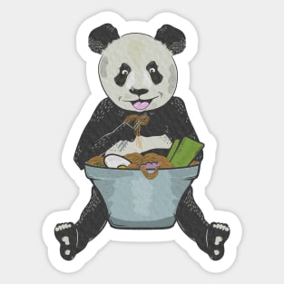 Panda Eating Noodles Sticker